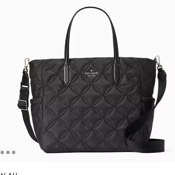 kate spade Chelsea The Little Better Quilted Medium Satchel Crossbody Black - Picture 1 of 13